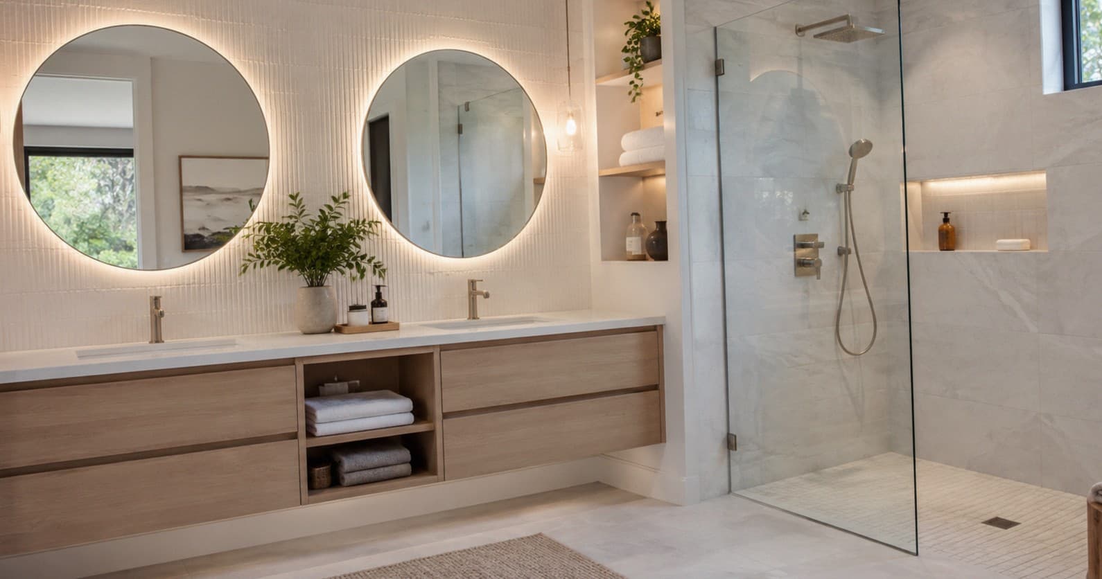 Modern spa and transitional bathroom design styles in Seattle and the Eastside by Fine Element Construction