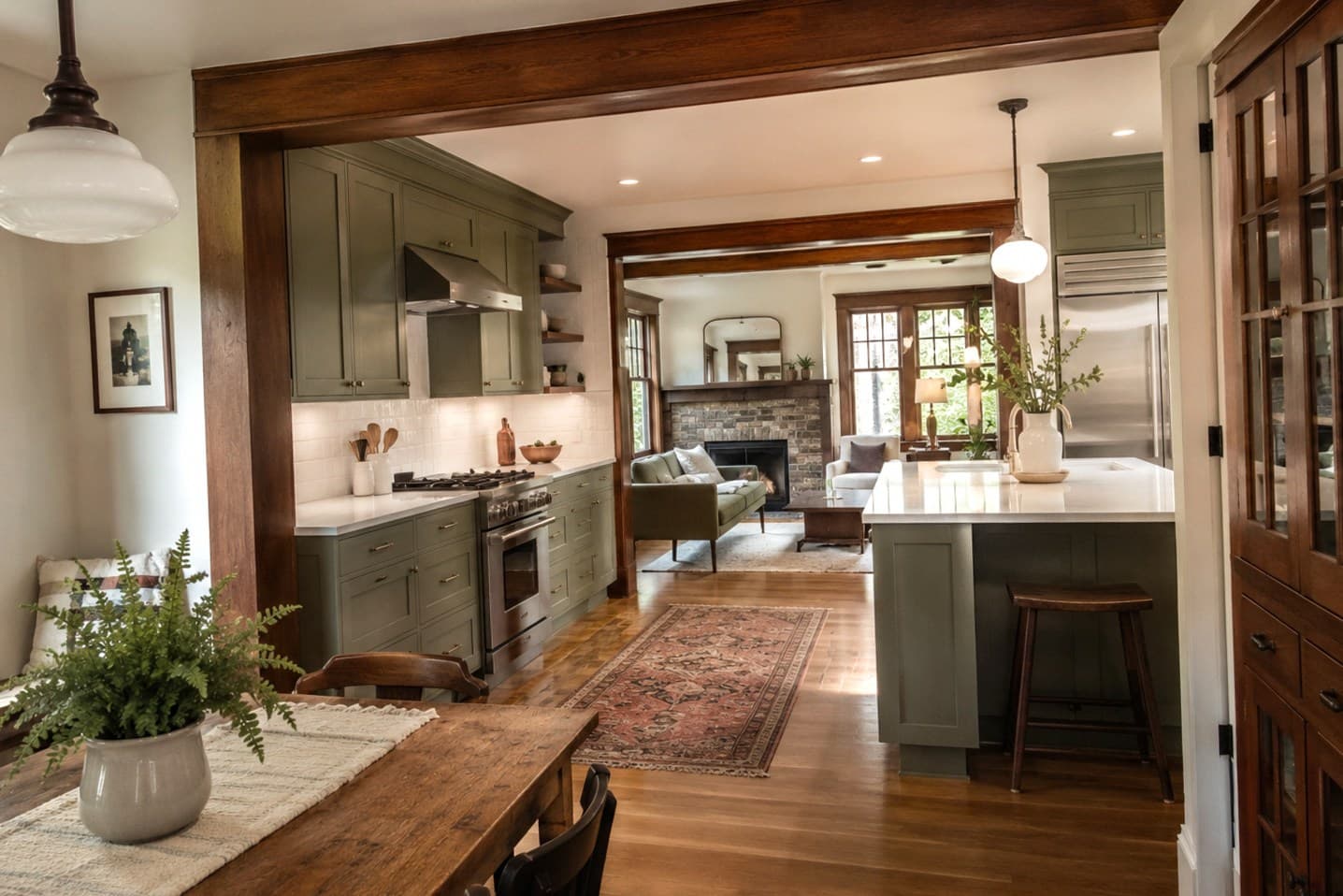 Older Seattle home remodel with updated kitchen, preserved character, structural planning, and modern finishes by Fine Element Construction