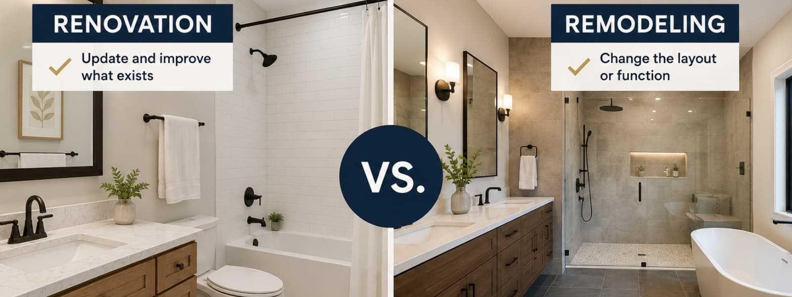 Home renovation and remodeling planning in Seattle with updated kitchen and bathroom design by Fine Element Construction