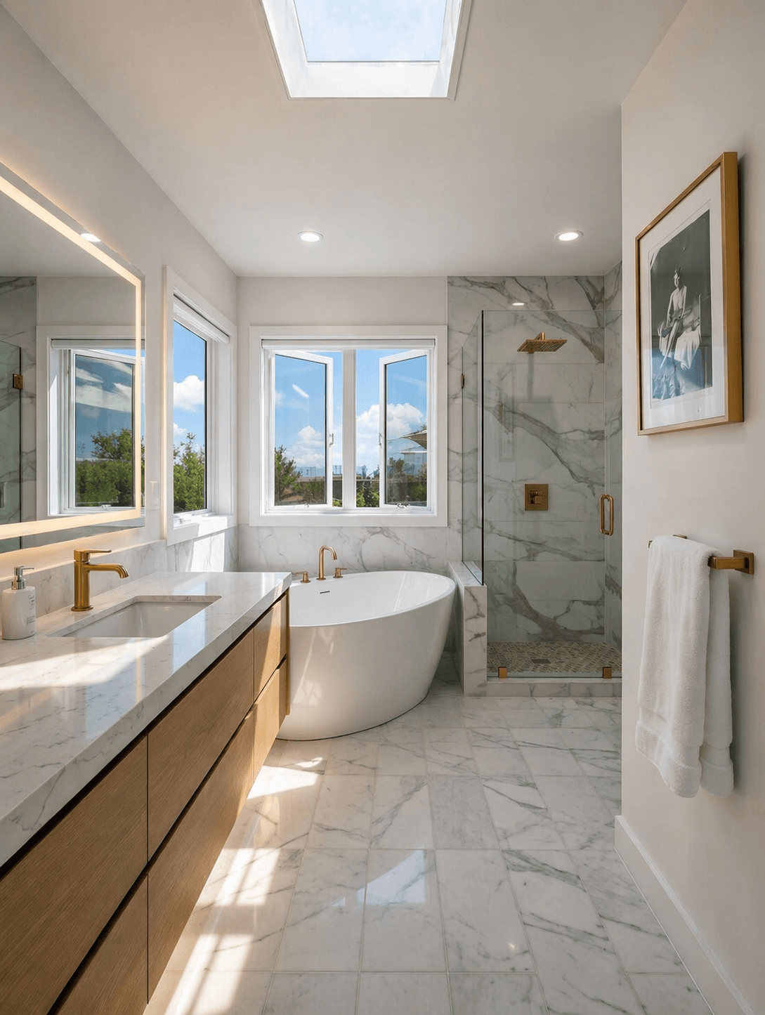 Beacon Hill Bathroom Remodel with Fixtures and Skylight Beacon Hill bathroom remodel in Seattle with updated fixtures and added skylight by local bathroom remodeler