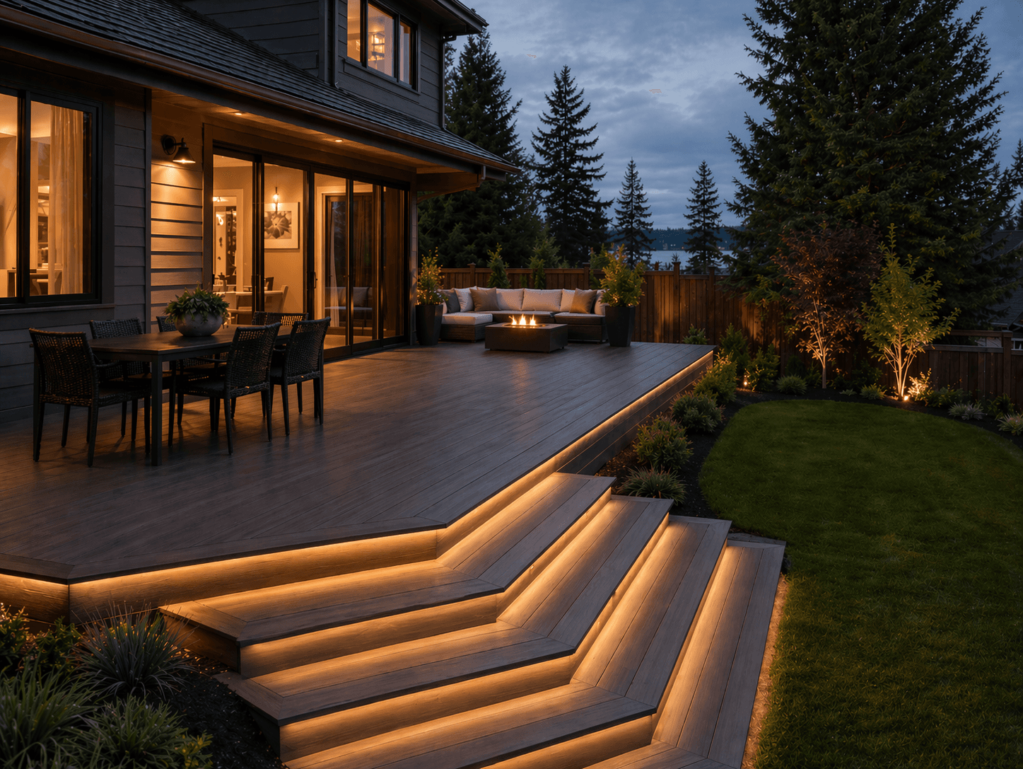 Kirkland Composite Deck Installation with Integrated Stairs Kirkland composite deck installation with integrated stairs by Fine Element Construction